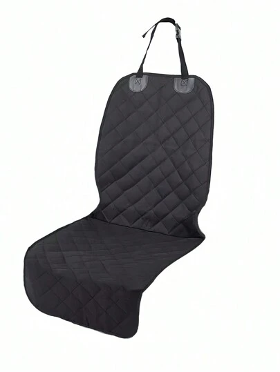 1PC Universal Waterproof, Anti-Slip, Dirt-Resistant, Claw-Resistant Black Pet Car Seat Cover With Ventilation For Dog, Cat, And Small Animals, Oxford Fabric Anti-Dirty Mat For Front Seat And Co-Driver's Seat