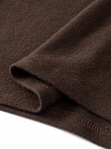 Mulvari Plus Size Solid Color Front Button Simple Sweatpants, Casual Everyday Wear