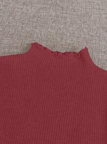 SHEIN Unity Turtleneck Sla Trim Pullover Top, Herfst/Winter Nieuwe Dikke Thermische Gevoerde, Vormvaste Lange Mouw