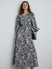 Aveloria Modichic Elegant Vintage Gather Waist Exaggerated Puff Sleeve Long Sleeve Dress For Women Dresses For Women Elegant 