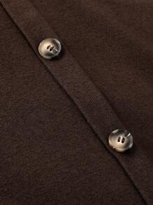 Mulvari Plus Size Solid Color Front Button Simple Sweatpants, Casual Everyday Wear