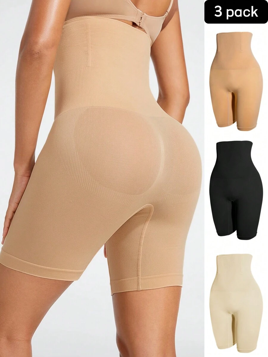 1 pieza Shorts moldeadores elásticos de cintura alta - Multicolor - Ver 1