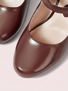 CUCCOO DOLLMOD Women Fashion Daily Commute Retro High Heel Pumps Valentines - Redwood - View 7