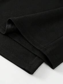 Mulvari Quần Jogger Lưng Thun Co Giãn Màu Trơn Size Lớn Rộng Rãi Thường Ngày - màu đen - Xem 6