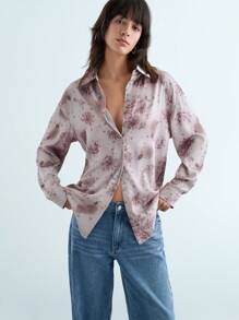 Maija Áo sơ mi nữ họa tiết hoa thanh lịch thời trang thu đông mới cho chuyến đi chơi nghỉ dưỡng - Nhiều màu - Xem 4