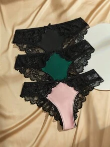 Charlaine 3pack Floral Lace Panty Set Lingerie - Multicolor - View 9