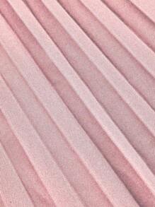 SHEIN Clasi Áo khoác dài thường ngày hai hàng khuy trơn cỡ lớn cho mùa thu - Bụi hồng - Xem 7