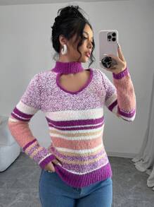 Chiquease 女士花卉雪纺不对称下摆长袖套头衫