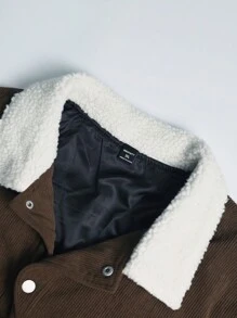 Manfinity Homme Chaqueta larga de mangas con cremallera frontal y forro térmico para hombre de talla grande, chaqueta casual de invierno para salir, regalo para amigos, esposo o novio