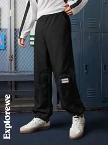SHEIN 2 peças/conjunto Calça de Moletom Folgada e Confortável em Estilo Casual, Adequado para Adolescentes, Esportes Urbanos ao Ar Livre, Uso Diário, Escola, Streetstyle e Cenas de Reunião