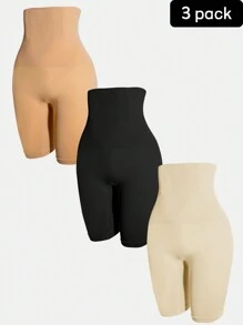 1 pieza Shorts moldeadores elásticos de cintura alta - Multicolor - Ver 7
