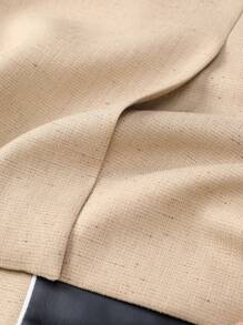Manfinity Mode Veste de blazer casual à manches longues avec poche, à col châle, pour homme grande taille