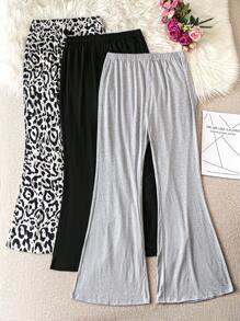 SHEIN LUNE 大码女式修身优雅喇叭裤，适合日常穿着，秋冬季