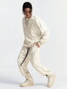Manfinity VCAY Men's Loose Knit Long Sleeve Sweatshirt Set
