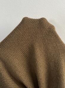 Flirla Falda larga de punto con decoración floral 3D estilosa