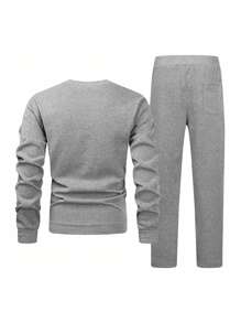 Manfinity Sport PWRUP 男友风男士 Mountain 字母印花运动衫和运动裤运动服套装