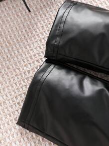 Bộ 2 món/Bộ áo khoác da ấm áp chống gió thời trang thường ngày cho bé trai và bộ trang phục, Thu/Đông - màu đen - Xem 8