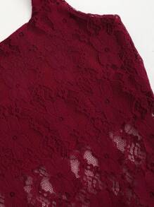 Sweetra Elegant And Sexy Solid Lace Halter Top Y2K Christmas Holiday Party For New Year Clothes