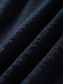 Souflis Souflis 男寶寶休閒大學風雅緻日常穿著刺繡連身衣，翻領設計，適合春夏出遊 - 寶藍色 - 查看 4