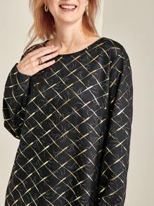 SHEIN Clasi Đầm dài tay ôm eo phong cách Hàn Quốc mới 2024 - màu đen - Xem 3