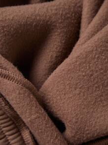 Manfinity Homme 2pcs Men Solid Color Zip Up Hooded Sweatshirt And Sweatpants Casual Set For Autumn - Brown - View 10