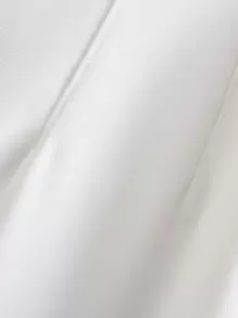 TRAFZA Women's Slim Fit Solid Color Pleated Stretch Straight Leg Pants, Suitable For Casual And Formal Wear - White - View 9