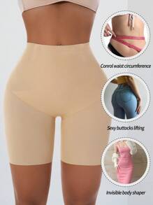 Shorts de unicolor casuales de talle alto que estilizan la figura para mujeres