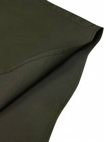 Calvornis Áo sơ mi nam tay dài cài nút phía trước, đơn giản, dành cho mùa thu - xanh quân đội - Xem 5