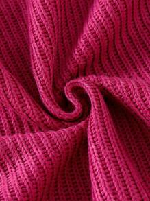 Baby Girls Fashion Autumn/Winter Newborn Knitted Jumpsuit Outerwear - Hot Pink - View 6