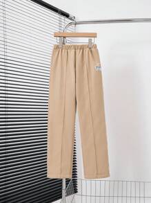 SHEIN Warme Hose mit Thermofutter für Tween Jungen - Aprikosenfarben - Übersicht 1