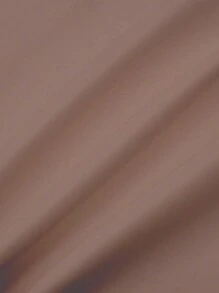 SHEIN Clasi Women Solid Color Ruched Midi Pencil Skirt Maxi - Camel - View 3