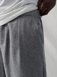 Manfinity VCAY Men's Casual Lightweight Loose Fit Machete Western Pants Waisted Machete Pants Banana Pants - Dark Grey - View 4