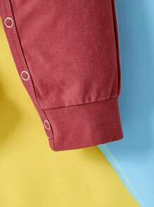 LOONEY TUNES X SHEIN 女婴卡通 Lola 兔子滑雪印花连体衣 红色 可爱舒适