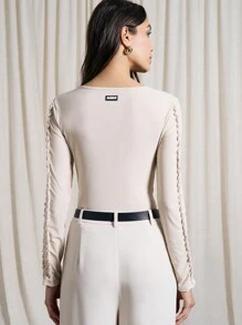 AiiRZ Twist Design Long Sleeves Bodysuit