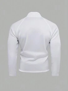 Manfinity Homme 3 件装男士纯色插袖拉链门襟休闲运动衫，秋季 - 彩色 - 查看 15