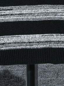 SHEIN Tween Boy' Striped Color Block Turtleneck Casual Knitted Sweater, Fashion New Item For Autumn/Winter