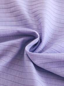 女孩少女秋季紫色简约阻燃罗纹纯色长袖裤家居服套装，适合家庭聚会