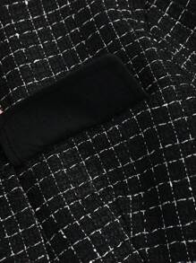 Sweetra Women's Elegant Cinched Waist Pleated Hem Overcoat For Autumn/Winter - Black - View 4