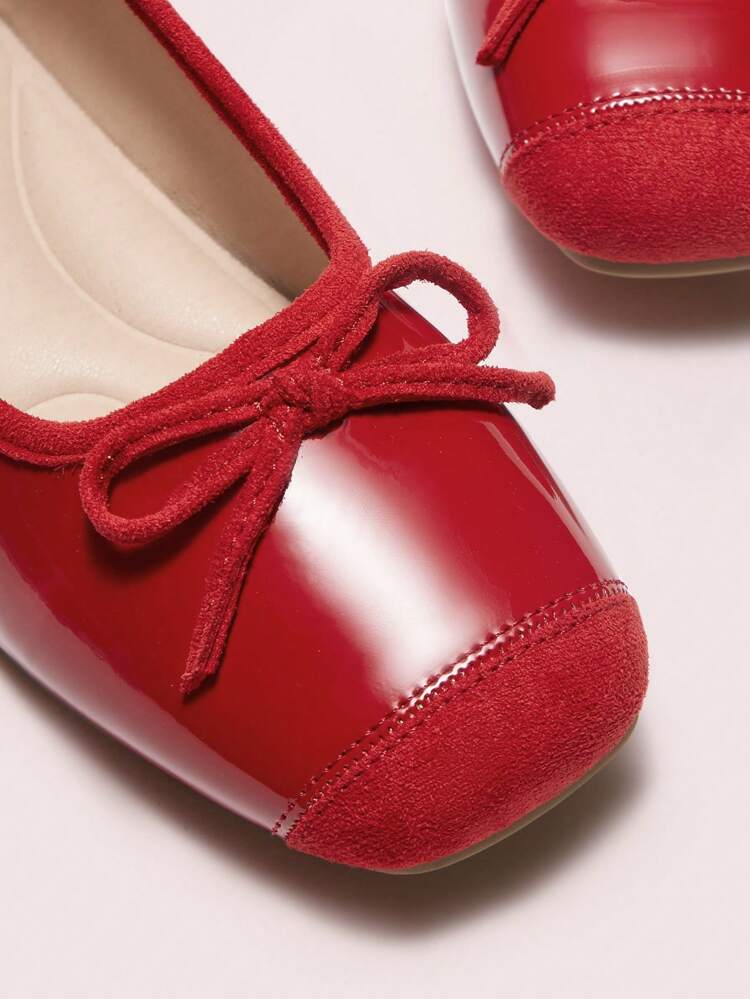 CUCCOO DOLLMOD Red Butterfly Decor Casual Flat Shoes For Women Valentine's Day