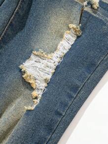 SHEIN Jonge jongens modieuze vintage distressed gewassen denim jeans