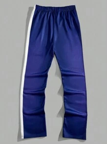 Forever 21 Men's Relaxed-Fit Silhouette, Featuring Retro-Inspired Stripes Down The Leg In Blue Fall/Winter - Blue - View 2