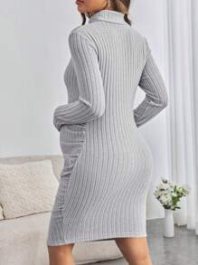 SHEIN Maternity Mock Neck Ruched Bodycon, Ruched Bodycon Dress