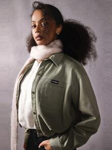 Athîral Vintage Khaki Cardigan Shirt Thanksgiving Shirt - Khaki - View 4