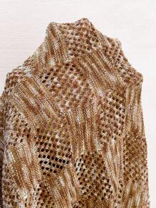 SHEIN LUNE 大码开衫长袖休闲上衣 - 彩色 - 查看 5