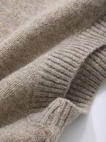 DAZY Damski sweter-kamizelka w jednolitym kolorze z dekoltem w serek, na wiosnę/jesień, na powrót do szkoły