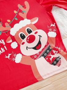 Manfinity VCAY 2pcs/Set Fitted Round Neck Long Sleeve Casual T-Shirt & Pants Set - Multicolor - View 4