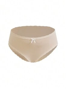 Moonlight&Mama Quần lót ren nơ tương phản màu trơn cho bà bầu - Nhiều màu - Xem 6