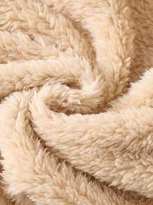 SHEIN Bộ đồ liền thân mềm mại ấm áp dày dặn họa tiết tuần lộc Giáng sinh dễ thương cho bé trai và bé gái sơ sinh, thích hợp mặc ở nhà và ngoài trời - Màu Khaki - Xem 9