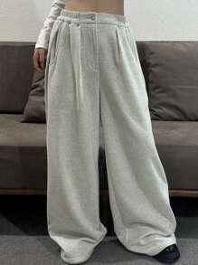 INAWLY Women Casual Everyday Oblique Pocket Loose Baggy Pants, Autumn Fall Cloth For Women