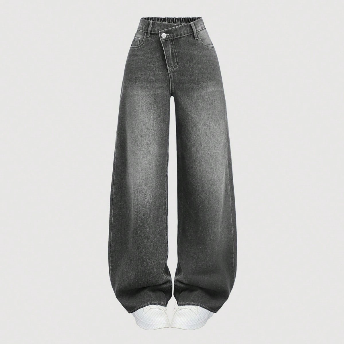 Jeans casuales de ajuste holgado estilo Y2K para adolescentes con bolsillos y piernas anchas, para el verano